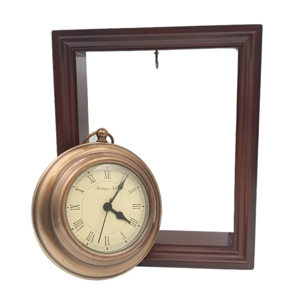 Sterling & Noble Pocket Watch Clock Vintage 90s Quartz Mantle Desk Not Working
